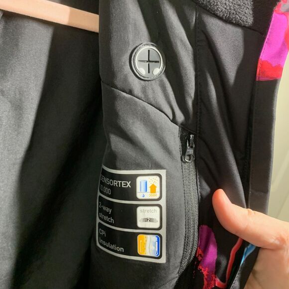 Volkl Nanga Jr. Sensortex Abstract Floral Girl's Ski Winter Coat Size 12 - Picture 8 of 11